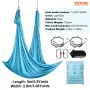 VEVOR Aerial Yoga Hængekøje & Gynge, 5,5 Yards, Aerial Yoga Starter Kit med 100gsm nylonstof, Fuld Rigging Hardware & Easy Set