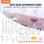 VEVOR Lab Distillation Kit, 3.3 Boro Lab Glassware Distillation Kit with 24, 40 Joint, 1000ml Essential Oil Distillation Apparat