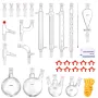 VEVOR Lab Distillation Kit, 3.3 Boro Lab Glassware Distillation Kit with 24, 40 Joint, 1000ml Essential Oil Distillation Apparat