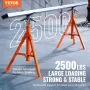 Pipe Stand, 1133.9 kg Heavy Duty Pipe Jack Stands, 69.1-132.1 cm Height Adjustable V Head Pipe Stand, 45 Steel Folding Jack Stan