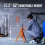 Pipe Stand, 1133.9 kg Heavy Duty Pipe Jack Stands, 69.1-132.1 cm Height Adjustable V Head Pipe Stand, 45 Steel Folding Jack Stan