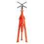 Pipe Stand, 1133.9 kg Heavy Duty Pipe Jack Stands, 69.1-132.1 cm Height Adjustable V Head Pipe Stand, 45 Steel Folding Jack Stan