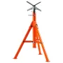 VEVOR Pipe Stand, 1133.9 kg Heavy Duty Pipe Jack Stands, 69.1-132.1 cm Height Adjustable V Head Pipe Stand, 45 Steel Folding Jac