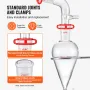 Lab Distillation Kit, 3.3 Boro Lab Glassware Distillation Kit with 24, 40 Joint, 1000ml Essential Oil Distillation Apparatus Kit