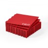 ooring Set 8 PCS Interlocking PP Puzzle Tiles Red