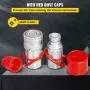 VEVOR Skid Steer Hydraulic Quick Connect 1/2\" Body Hydraulic Coupler 1/2\"" NPT Hydraulic Coupling Quick Connect 2 Pairs Hydrau