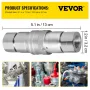 VEVOR Skid Steer Hydraulic Quick Connect 1/2\" Body Hydraulic Coupler 1/2\"" NPT Hydraulic Coupling Quick Connect 2 Par Hydrau