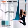 Aerial Silk & Yoga Swing, 11 Yards, Aerial Yoga Hammock Kit with 100gsm Nylon Fabric, Full Rigging Hardware & Easy Set-up Guide,