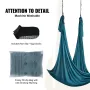VEVOR Aerial Silk & Yoga Swing, 11 Yards, Aerial Yoga Hammock Kit with 100gsm Nylon Fabric, Full Rigging Hardware & Easy Set-up 