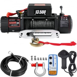 13500 lbs Electric Truck Winch12v Electric Winch ATV Synthetic Rope med fjernbetjening
