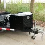 Trailer Tongue Box, Aluminum Alloy Diamond Plate Tongue Box Tool Chest, Heavy Duty Trailer Box Storage with Lock and Keys, Utili