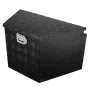 Trailer Tongue Box, Aluminum Alloy Diamond Plate Tongue Box Tool Chest, Heavy Duty Trailer Box Storage with Lock and Keys, Utili