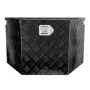 Trailer Tongue Box, Aluminum Alloy Diamond Plate Tongue Box Tool Chest, Heavy Duty Trailer Box Storage with Lock and Keys, Utili
