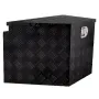 Trailer Tongue Box, Aluminum Alloy Diamond Plate Tongue Box Tool Chest, Heavy Duty Trailer Box Storage with Lock and Keys, Utili