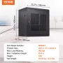 12U vægmonteret netværksserverskab, 39,4 cm/15,5" dybt