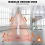 VEVOR Aerial Yoga Frame & Yoga Hængekøje, 9,67 ft Højde Professionelt Yoga Swing Stand Leveres med 6,6 Yards Aerial Hængekøje,