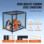 VEVOR Rolling Sports Ball Storage Cart, Basketball Cage with Double Lids, Sport Equipment Holder Organizer for Indoor Outdoor, S