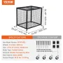 VEVOR Rolling Sports Ball Storage Cart, Basketball Cage with Double Lids, Sport Equipment Holder Organizer for Indoor Outdoor, S