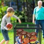Rolling Sports Ball Opbevaringsvogn, Basketballbur med dobbelt