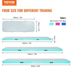 4 m Air Track Inflatable Training Tumbling Gymnastics Gym Mat with Pump