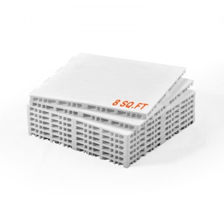 ooring Set 8 PCS Interlocking Puzzle Tiles Workout Mats Ash Gray