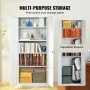 Metal Storage Cabinet, Steel Locking Storage Cabinet with 2 Magnetic Doors and 4 Adjustable Shelves, 71'' Metal Cabinet 200 lbs 
