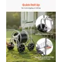 VEVOR Hose Reel Cart, Hold Up to 91.44 m of 1.59 cm Hose, Garden Water Hose Carts Mobile Tools with 4 Wheels, Heavy Duty Powder-