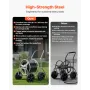 Hose Reel Cart, Hold Up to 91.44 m of 1.59 cm Hose, Garden Water Hose Carts Mobile Tools with 4 Wheels, Heavy Duty Powder-coated