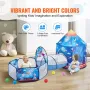 3 in 1 Kids Play Tent with Tunnel for Boys, Girls, Babies and Toddlers, Indoor/Outdoor Pop Up Playhouse with Carrying Bag & Band