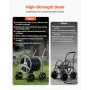 VEVOR Hose Reel Cart, Hold Up to 250 ft of 5/8’’ Hose, Garden Water Hose Carts Mobile Tools with 4 Wheels, Heavy Duty Powder-coa
