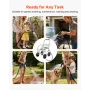 Hose Reel Cart, Hold Up to 250 ft of 5/8’’ Hose, Garden Water Hose Carts Mobile Tools with 4 Wheels, Heavy Duty Powder-coated St