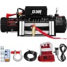 Electric Winch 13500lb/6123kg, Steel Cable Recovery Winch 12V, Power Winch with Wireless Remote Control, Handlebar-Mounted