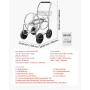 VEVOR Slangerullevogn, Holder op til 250 fod af 5/8'' slange, Havevandslangevogne Mobilt værktøj med 4 hjul, Heavy Duty