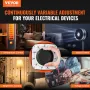 2000VA Auto Variable Voltage Transformer, 6,6 Amp, 230V Input