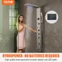 VEVOR brusepanelsystem, 6 brusetilstande, LED & skærm vandkraft brusepaneltårn, nedbør, vandfald, 8 massagedyser