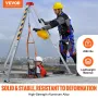Confined Space Tripod Kit, 1179 kg Winch, Confined Space Tripod 2.43 m Legs and 30 m Cable, Confined Space Rescue Tripod 10 m Fa