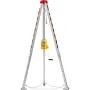 Confined Space Tripod Kit, 1179 kg Winch, Confined Space Tripod 2.43 m Legs and 30 m Cable, Confined Space Rescue Tripod 10 m Fa