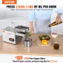 elektrisk oliepressemaskine, 850W rustfrit stål