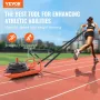 Weight Training Pull Sled, Fitness Strength Speed Training Sled with Handle, Steel Power Sled Workout Equipment for Athletic Exe