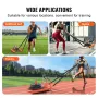 Weight Training Pull Sled, Fitness Strength Speed Training Sled with Handle, Steel Power Sled Workout Equipment for Athletic Exe