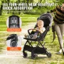 Standard Baby Infant Stroller, Toddler Stroller with 95°-175° Adjustable Backrest & & 0/90°Adjustable Footrest & One-click Foldi