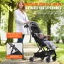 Standard Baby Infant Stroller, Toddler Stroller with 95°-175° Adjustable Backrest & & 0/90°Adjustable Footrest & One-click Foldi