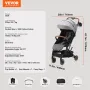 Standard Baby Infant Stroller, Toddler Stroller with 95°-175° Adjustable Backrest & & 0/90°Adjustable Footrest & One-click Foldi