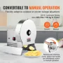 Electric Vegetable Slicer, 0-0.5"/0-12mm Thickness Adjustable Commercial Slicer Machine, Convertible to Manual, Stainless Steel 