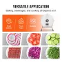 VEVOR Electric Vegetable Slicer, 0-0.5"/0-12mm Thickness Adjustable Commercial Slicer Machine, Convertible to Manual, Stainless 