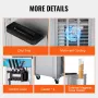 Commercial Ice Cream Machine, 21-31 L/H Yield, 1500W 3-Flavor Freestanding Soft Serve Ice Cream Maker, 2 x 5.5L Stainless Steel 