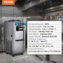 VEVOR kommerciel ismaskine, 21-31 L/H ydelse, 1500 W 3-smags fritstående softserve ismaskine, 2 x 5,5 L rustfri