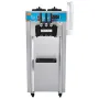 Commercial Ice Cream Machine, 21-31 L/H Yield, 1500W 3-Flavor Freestanding Soft Serve Ice Cream Maker, 2 x 5.5L Stainless Steel 