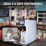 Commercial Ice Cream Machine, 10L/H Yield, 900W Single Flavor Countertop Soft Serve Ice Cream Maker, 4L Hopper 1.6L Cylinder, To