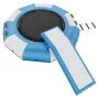 Inflatable Water Bouncer, 10ft Recreational Water Trampoline, Portable Bounce Swim Platform with Slide, 3-Step Ladder & Electric